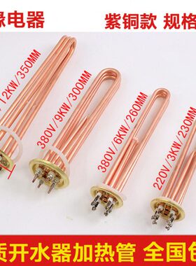 V0V紫铜管12包邮热水器电K38加热管管220W/加热管热开水器-3