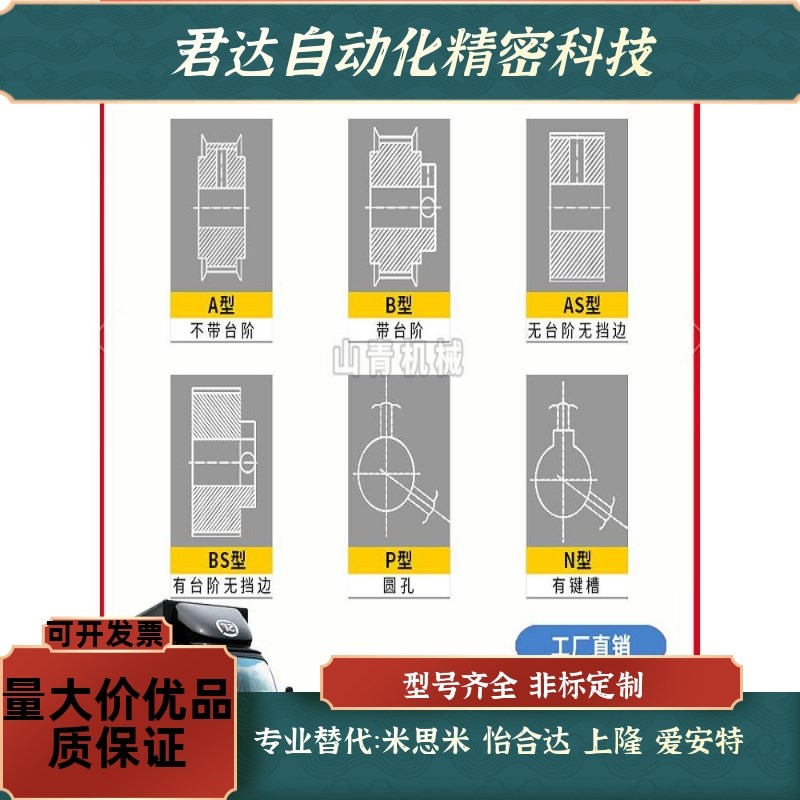 S5M44齿槽宽27同r步轮两面平AF型铝合金同步皮带轮梯形齿现货