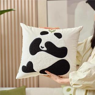 卡通刺绣抱枕套ins风可爱靠枕客厅沙发腰枕卧室宿舍床上靠背垫