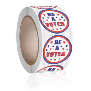 美国独立日 BE A VOTER选民选举贴纸