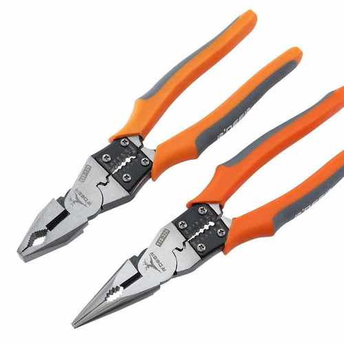 9寸多功 能省力钢丝钳斜嘴钳工业级虎口钳尖咀钳合金钢尖嘴剥线钳