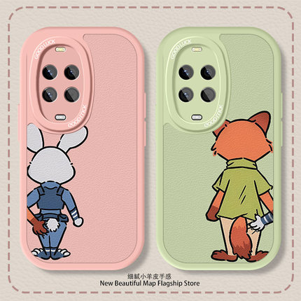 疯狂动物城2适用华为Nova14手机壳13PRO新款12Ultra卡通背影朱迪9se情侣87防摔6全包5g硅胶5z小羊皮保护套