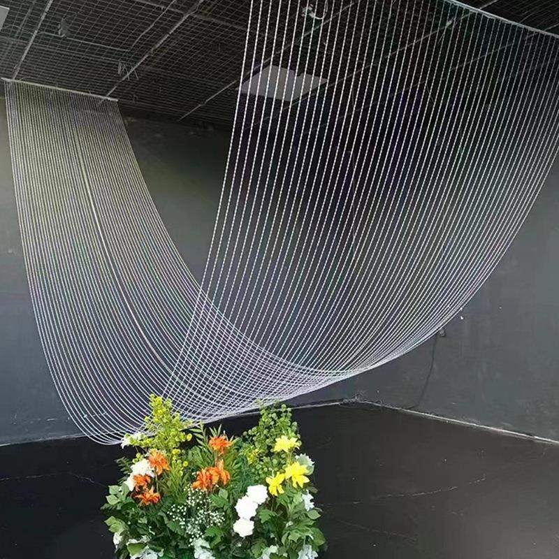 婚庆道具亚克力珠帘挂件婚礼布置波浪吊顶舞台水波帘背景活动装饰