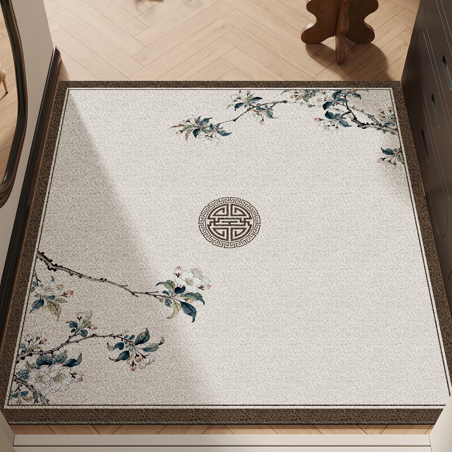 新中式丝圈入户地垫耐脏防滑