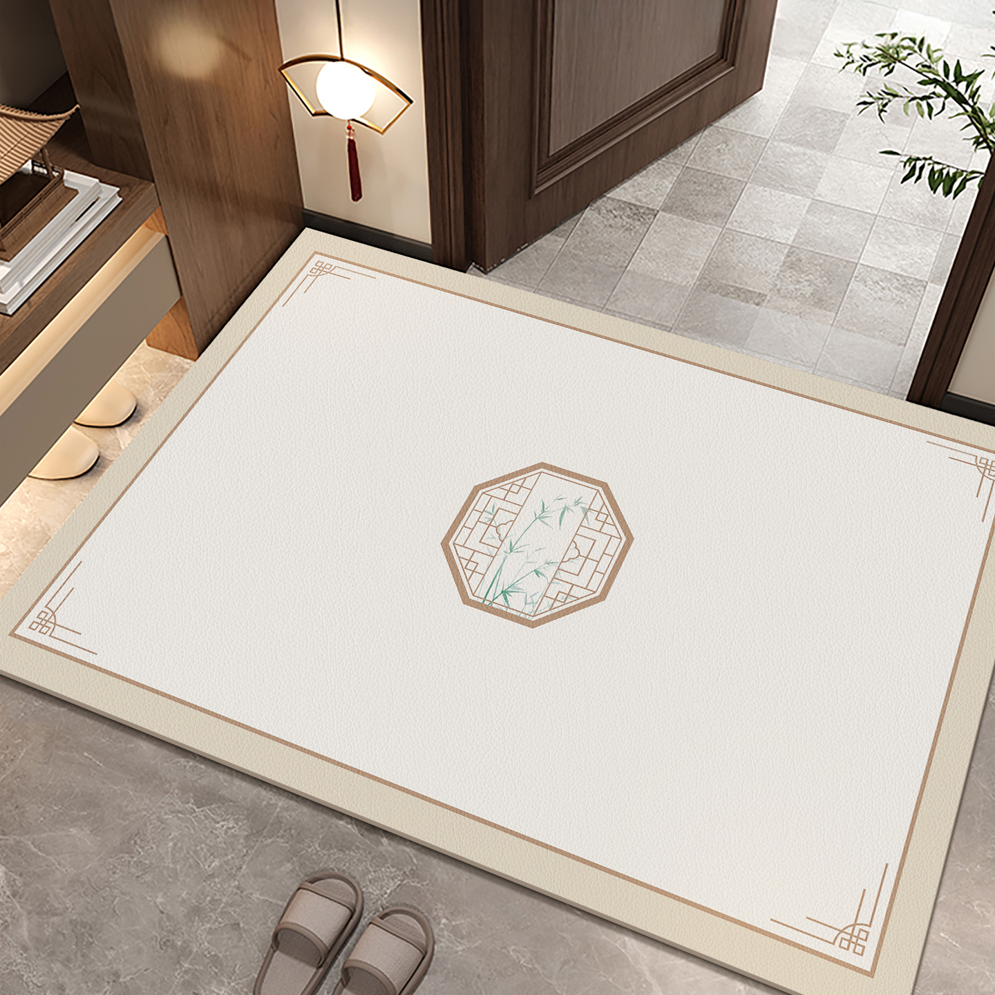 新中式皮革地垫入户门垫