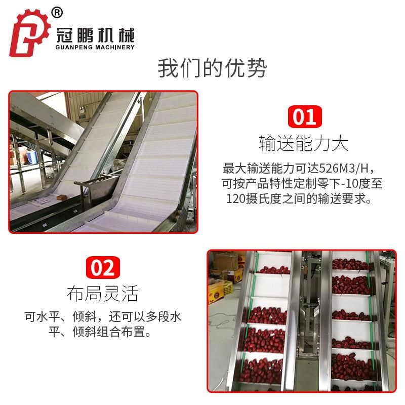 食网品级网带输送机o面高温网带输送冷却传包送带整厂螺旋塑提升