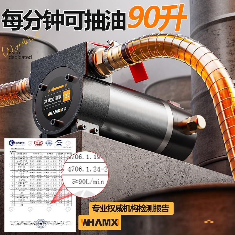 电动抽油泵12v24v22s0v通用柴油泵输油泵抽油机抽水泵自吸泵加油