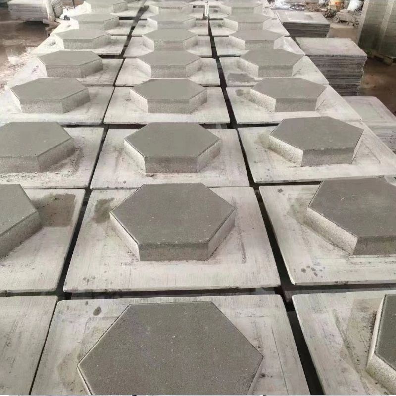 灰色水泥砖户外庭院花园六角砖新A中式仿古室外院子地砖六边形瓷