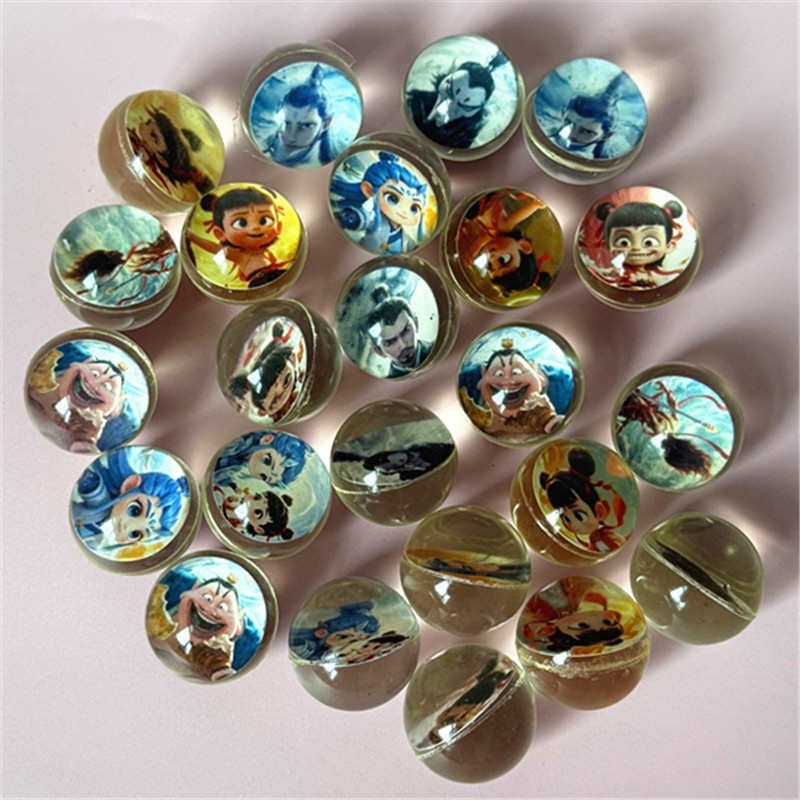 32号哪咤纸卡橡胶实心弹力球1元弹力球1元扭蛋机U专用弹弹球跳跳