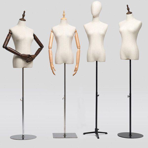 女模特实木半身婚纱半身模特女模特女人展示架 假带道具 头模特手