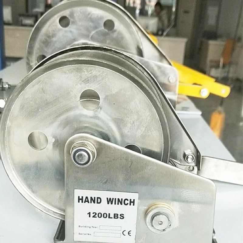 厂家 C304不锈钢手摇绞盘 自锁式钢丝绳牵引绞盘Y带刹车绞盘