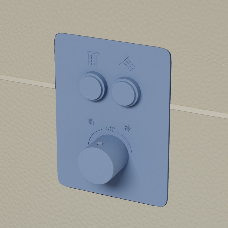 监狱谈话室软包硅胶淋浴器恒温花洒套装隐藏式防撞暗装洗澡开关