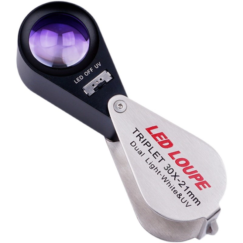 鸽眼放大镜30倍信鸽用品具高清手机微距拍照便携式老花带灯led 镜