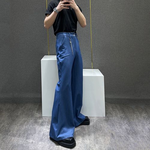 鹿鹿/小众设计感小香风套装男秋季高级感垫肩夹克喇叭裤两件套男