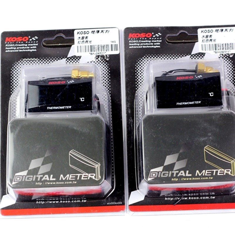 KOSO水温表摩托车配件改装液晶显示电子表电动车电摩通用水冷温度