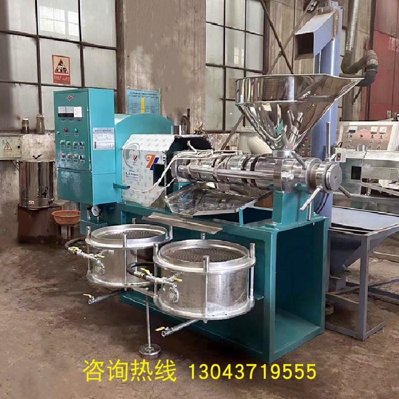 全自动螺旋榨油机125型熟榨花生菜籽油压榨机大豆葵花籽油坊商用