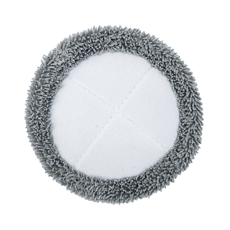 加厚包边圆形双头旋转拖地机擦拖地布 吸水电动拖把替换布清洁垫