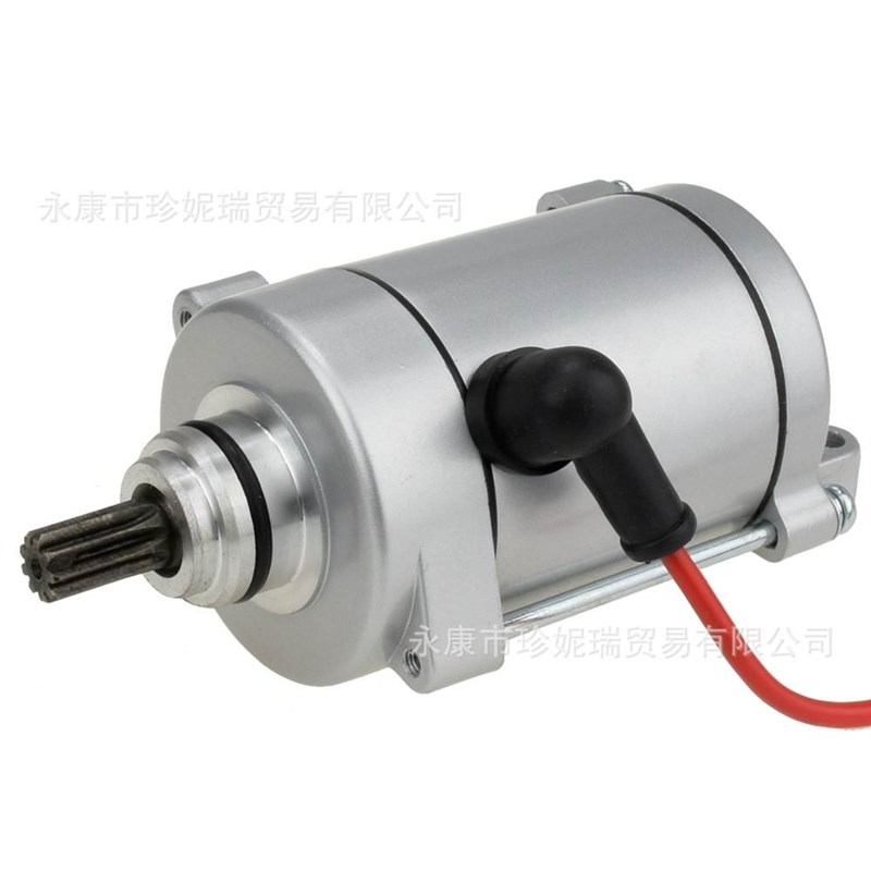 越野摩托ATV沙滩车配件适用本田CG125 150CC反转9齿启动马达电机