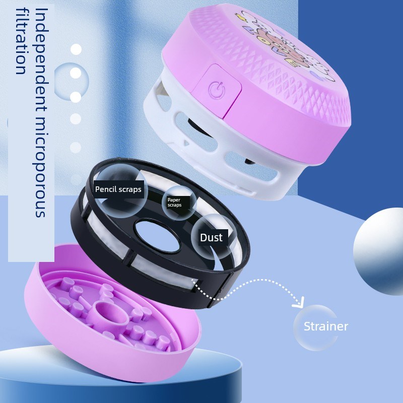 电动桌面吸尘器,可吸收橡皮屑,铅笔灰,清洁文具,学生和儿童,迷你