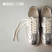 跑道｜26早春新品 皱纹金属牛皮拼接休闲男女同款 ROVEXOR 慢跑鞋