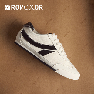 慢跑鞋 ROVEXOR 摔纹牛皮撞色复古休闲男女款 跑道｜26早春新品