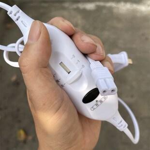 电热毯暖脚垫盐包热敷袋电源线暖桌垫线开关线两档温控充电线插头