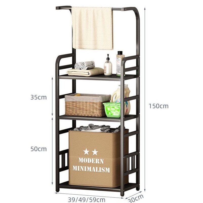 洗衣机旁置物架多层放脸盆毛巾架卫生间浴室落地分层放置利用收纳