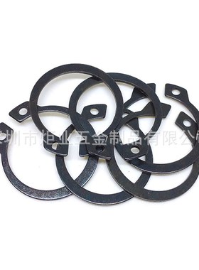 175PCS黑色C型轴用挡圈轴卡套装 弹性轴承卡簧外卡环外卡圈盒装