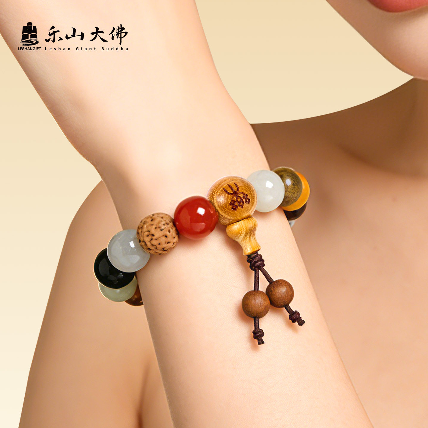 乐山大佛｜十八籽手串女款多宝菩提佛珠文玩手链男生日新年送礼物