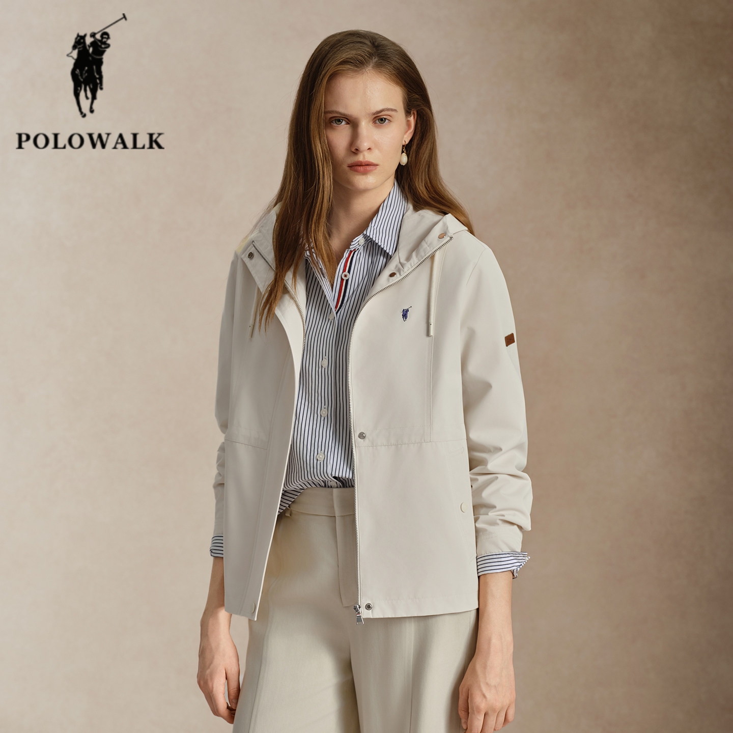 POLOWALK秋季新品连帽休闲外套女图片