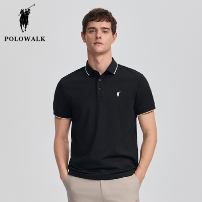 POLOWALK夏季新品翻领短袖POLO衫