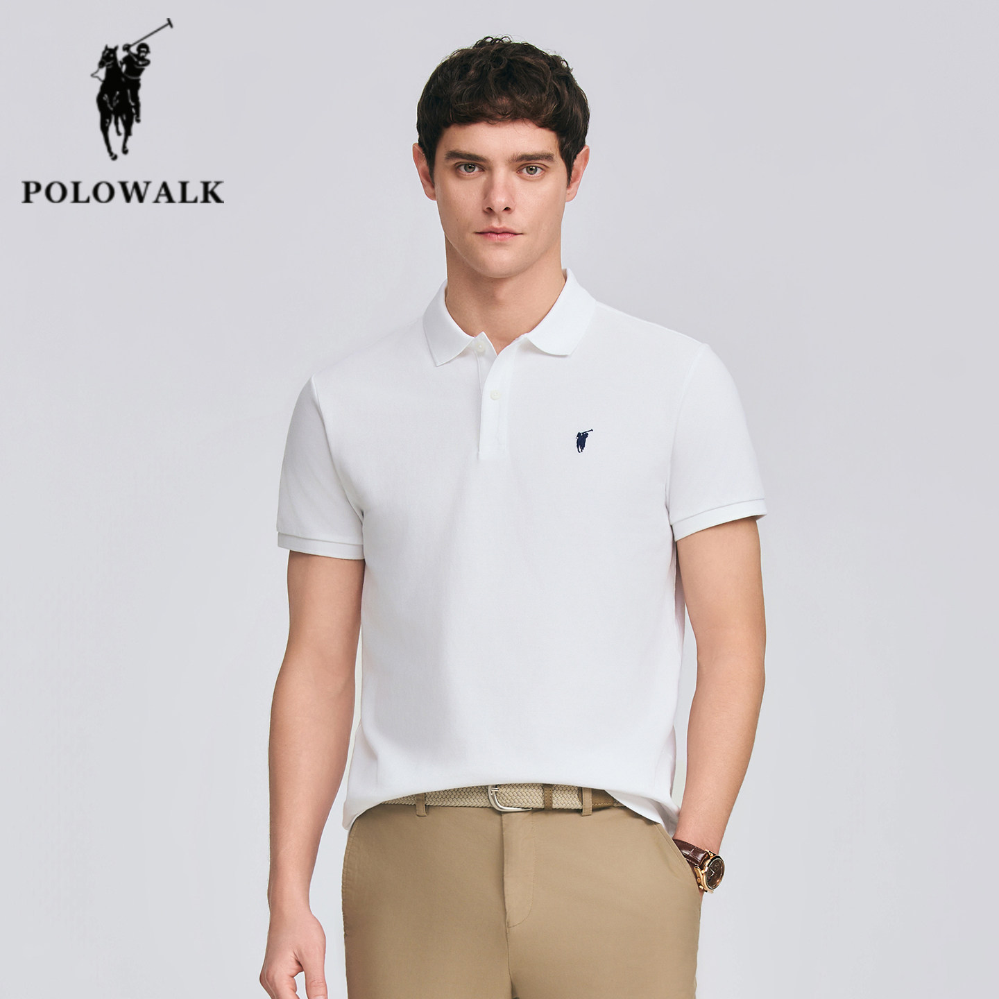 POLOWALK男士短袖POLO衫26夏季新款保罗男装商务翻领t恤套头上衣