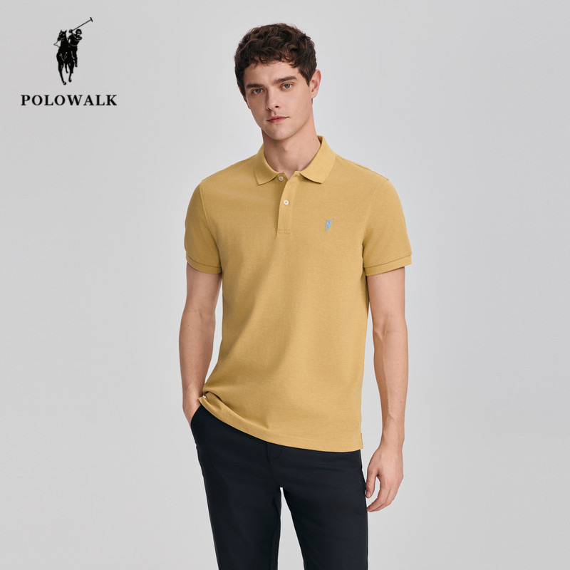 POLOWALK男士短袖polo衫夏季新款保罗男装商务运动休闲翻领t恤男