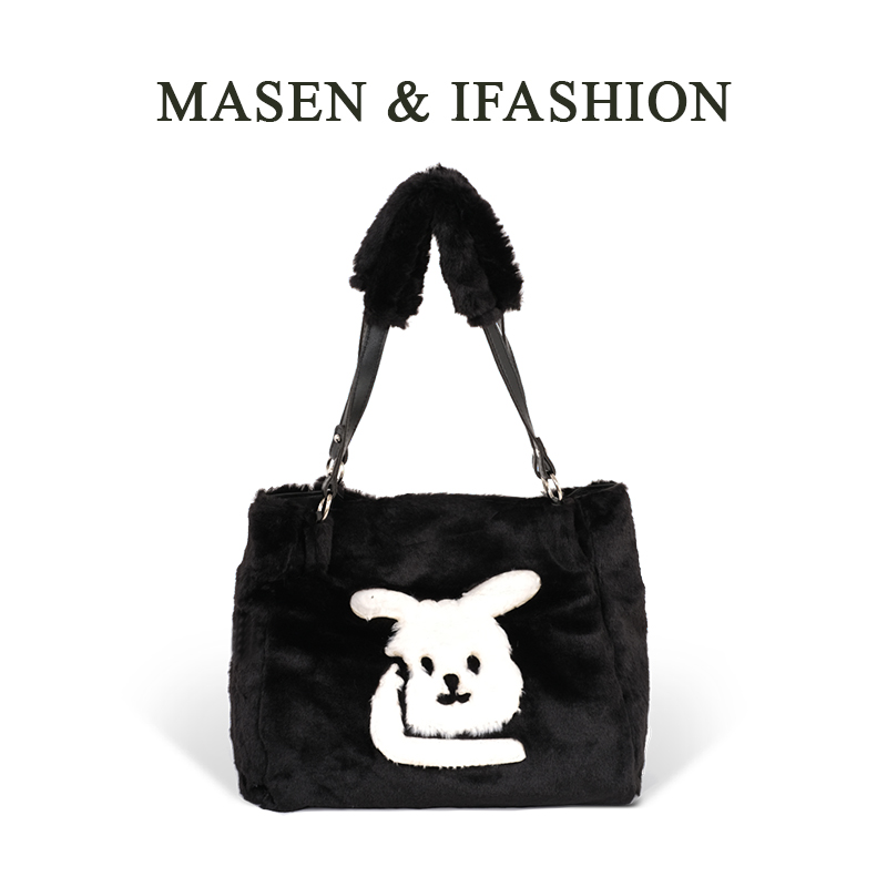 2025新款百搭女大容量毛绒包包