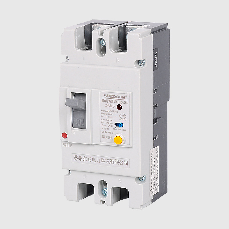 2P塑壳漏电保护器 单相100A125A 225安250A 220V带漏电断路器开关