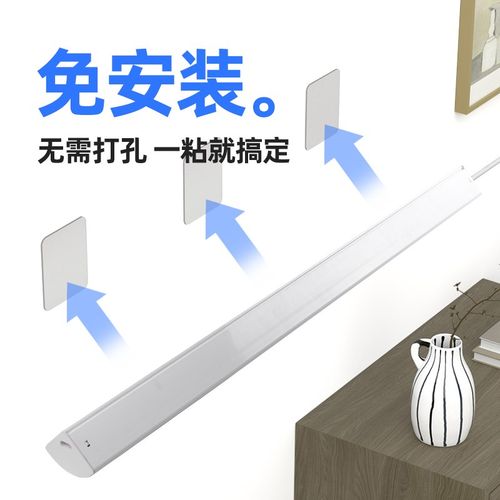 90度直角灯led灯条直插式无线遥控开关面板墙角插座插电长条照明
