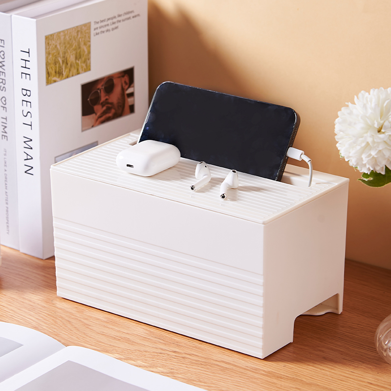 电源线电线收纳盒延长线插排桌面遮挡神器数据线集理线盒插座理线