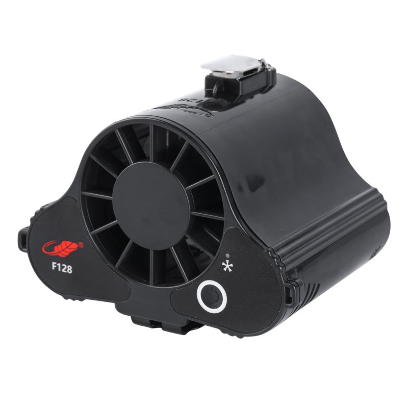 共田F128挂腰挂脖随身便携式工地户外降温大风力充电芭蕉小风扇