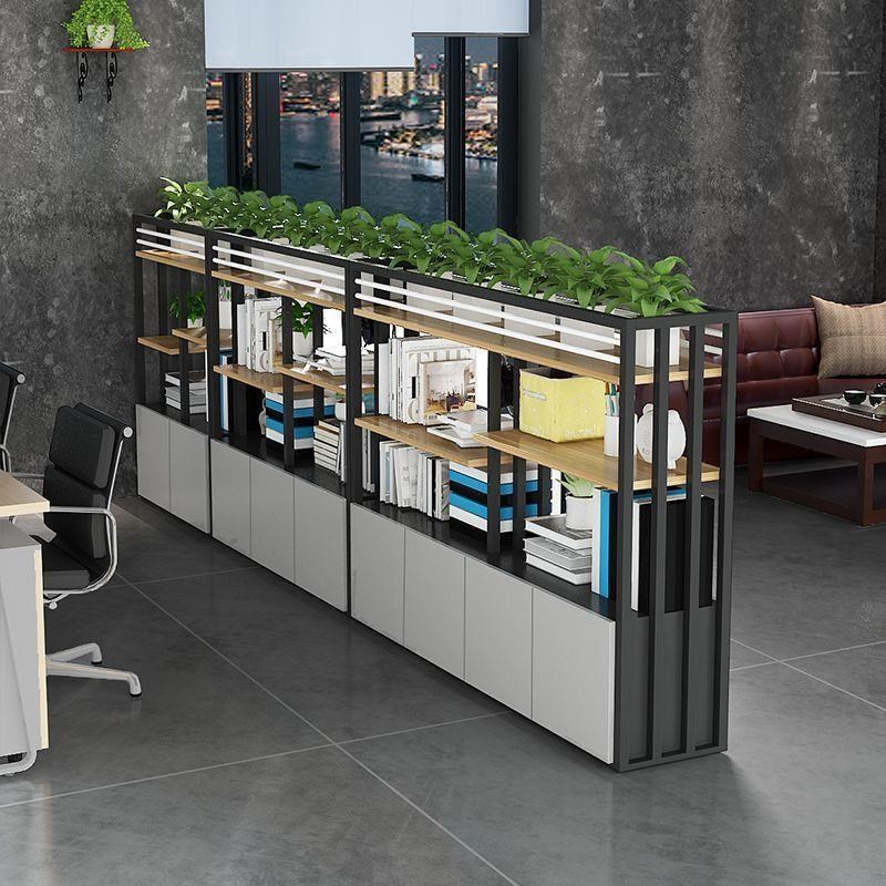 办公室餐饮隔断柜墙置物架v架花槽绿植书柜餐厅铁艺玄关围栅栏屏