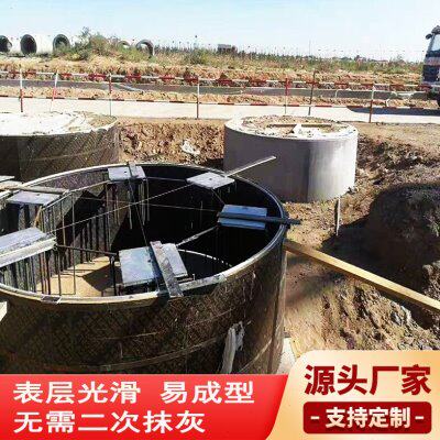 建模板井墩定制木竹圆柱弧形易脱柱建筑模污水水泥胶板检查井福