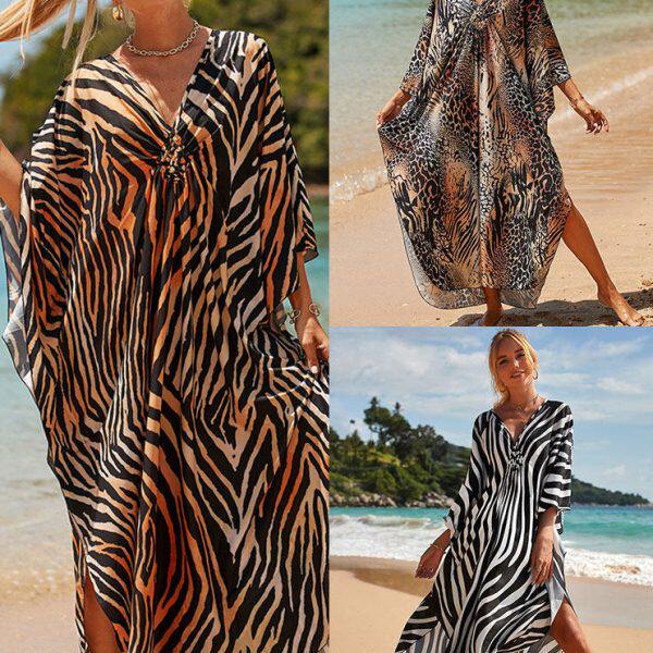 比基尼罩衫沙滩连衣长裙新款宽松海边度假裙泳衣大码显瘦外搭外套