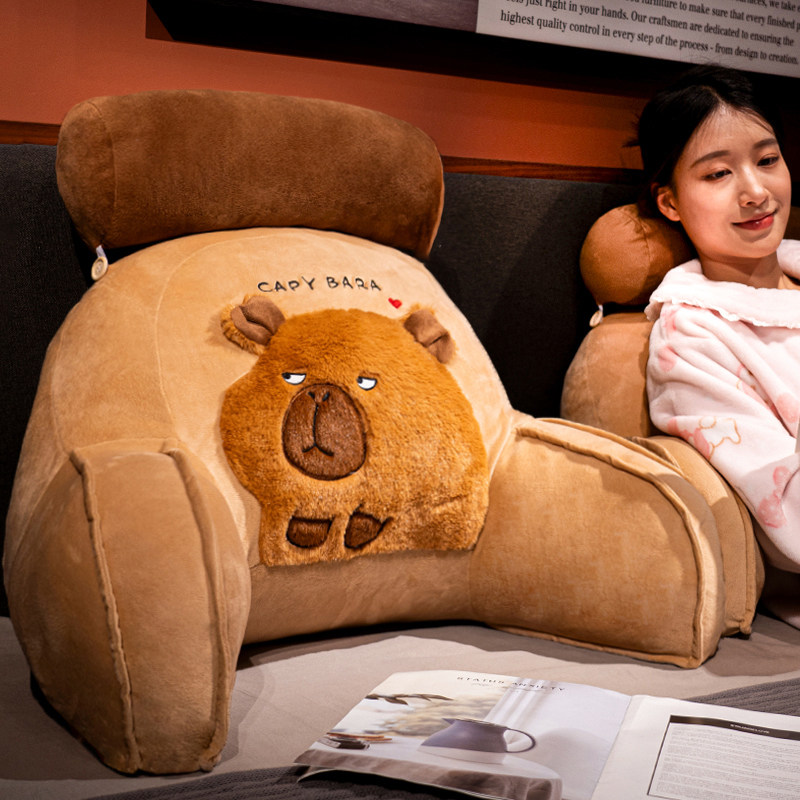 卡皮巴拉床头靠垫软包大靠背抱枕榻E榻米护腰靠枕宿舍学生床上枕