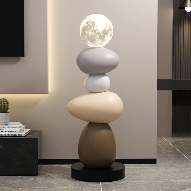 石来运转客c厅大型落地灯艺术摆件电视柜沙发旁家居装饰品乔迁礼