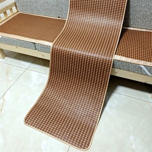 通用座 红实D木布艺皮沙发垫子四季 双面藤席沙发凉席坐垫夏季 中式