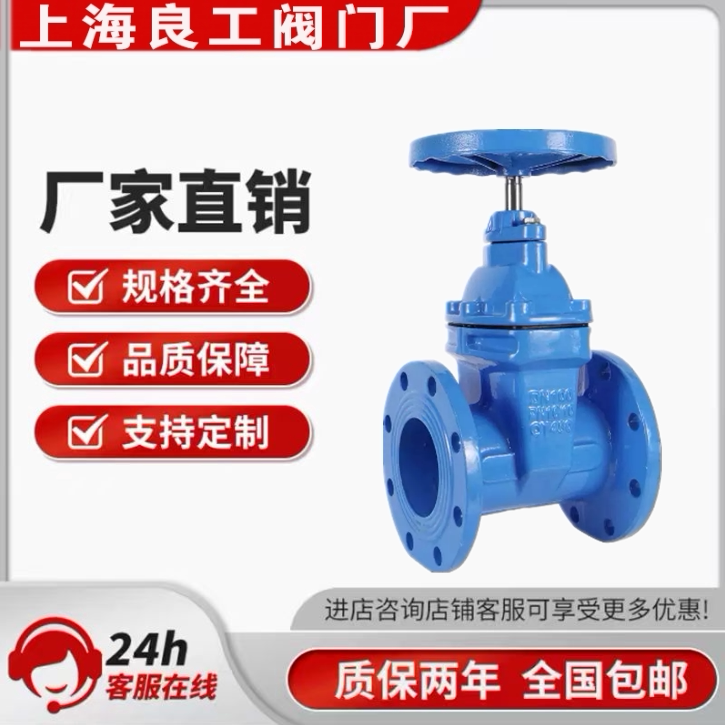 上海良工阀门厂沪工凯斯特Z45X-16Q排水消防软密封自来水法兰闸阀图片