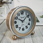 多功能床静音北欧风格 小学生儿童头石英钟用天王星大音量闹钟简约