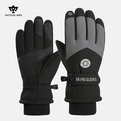 战术鸟(男e士保暖)冬天骑车保暖手套男 加绒加厚电动车防寒手套