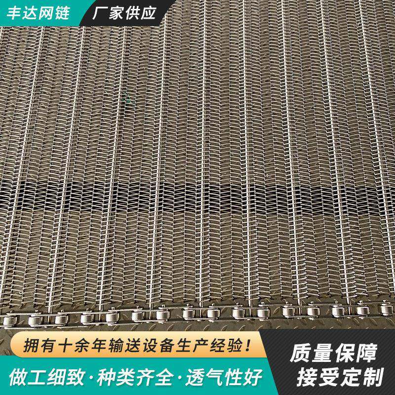 不锈钢钢带输送机食品输送带大滚珠链条式网带04不锈钢网带