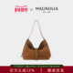 MAGNOLIA曼歌妮原创秋季 单肩斜跨植绒包包手提时尚 简约通勤手提包