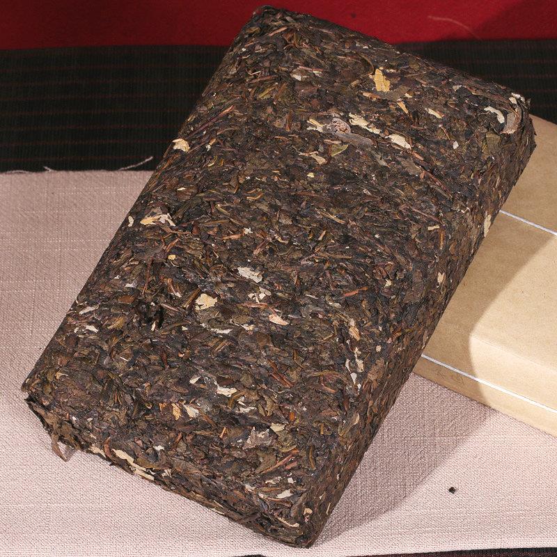 黑茶湖南安化安化黑茶正宗金花茯砖荷香茯砖茶叶1000g荷叶黑茶